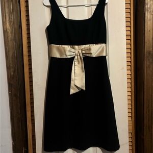 🐾 Elegant Black and Gold Ann Taylor Dress: Size 6P 🐾
